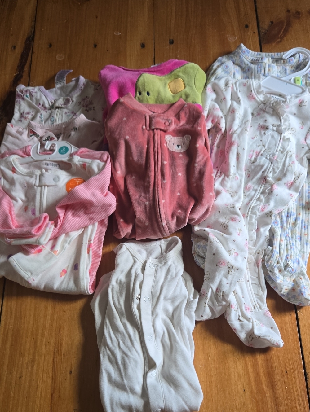 Carter's Baby Footie & Sleeper Bundle Pink & White Baby 0-3M NWT